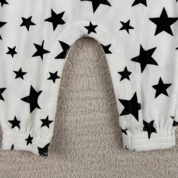 Angel Dear Girls Jumpsuit 12-18M White Black Star Print Cotton Blend‎ Romper - Picture 4 of 7